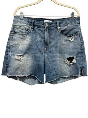 Good American Stars and Stripes Cut-off Denim Short, 31